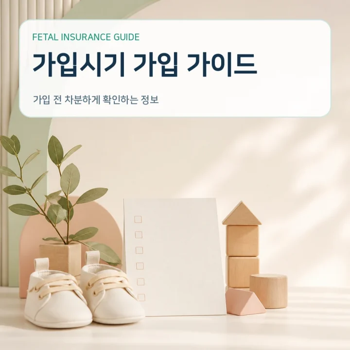 태아보험 가입시기 가입 가이드
