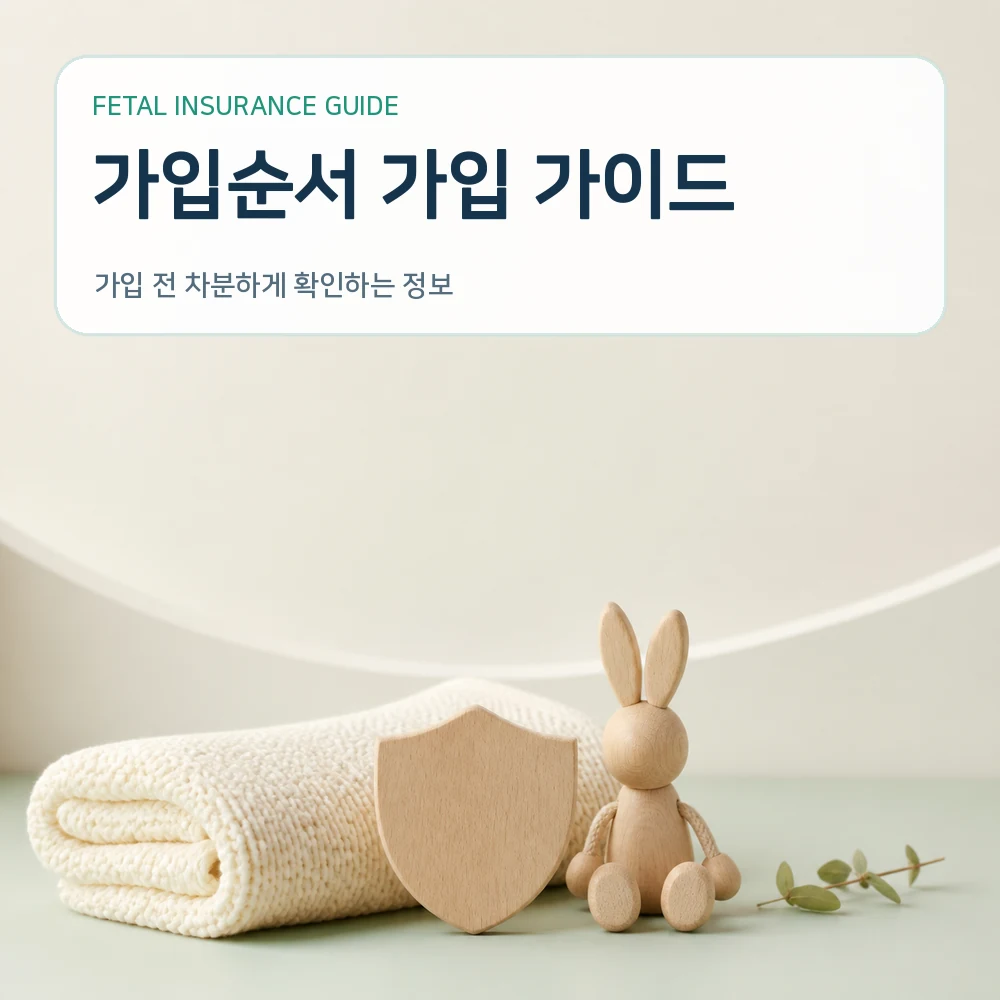 태아보험 가입순서 가입 가이드