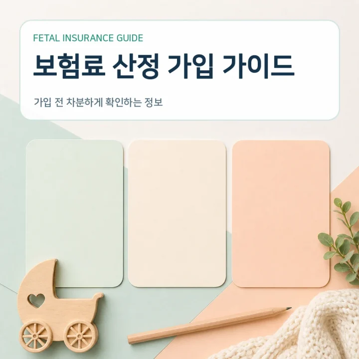 태아보험 보험료 산정 가입 가이드