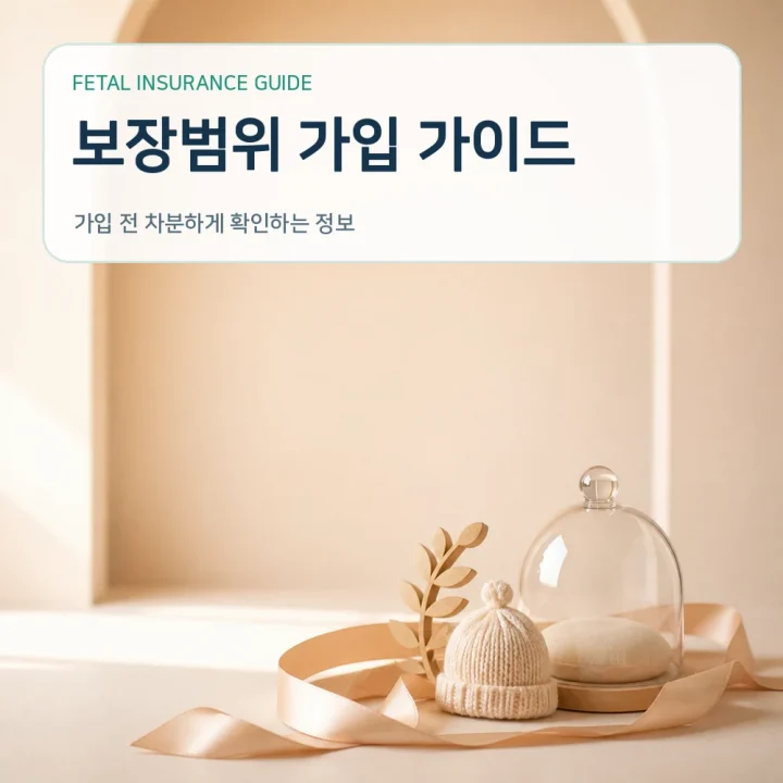 태아보험 보장범위 가입 가이드