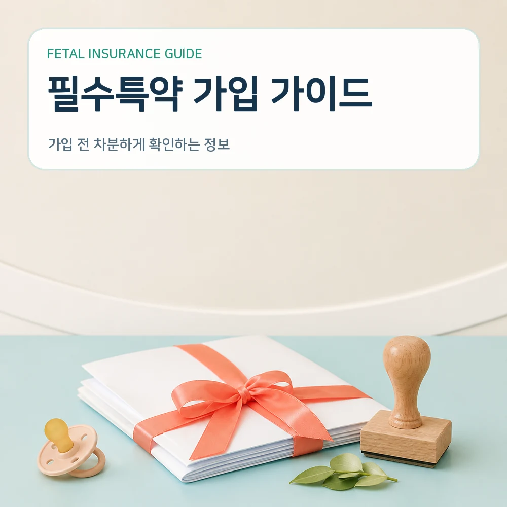 태아보험 필수특약 가입 가이드