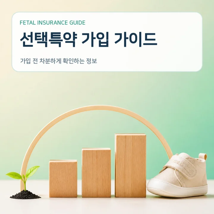 태아보험 선택특약 가입 가이드