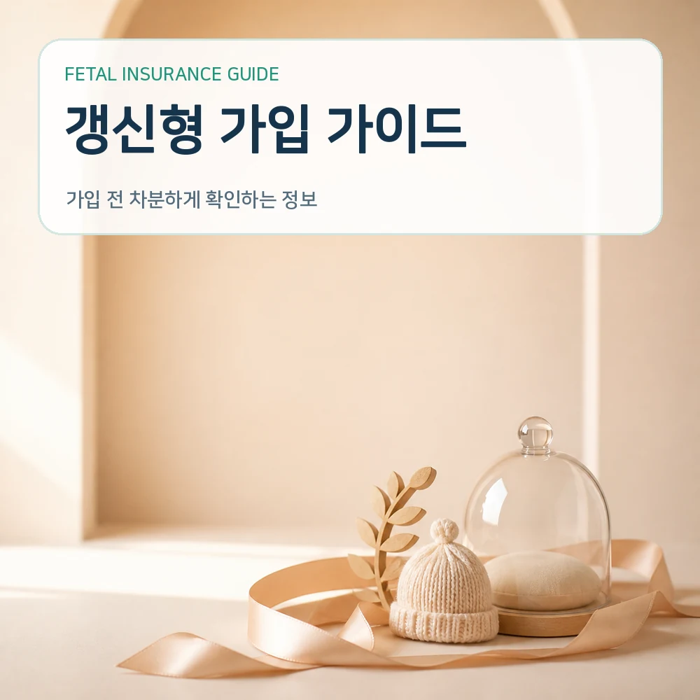 태아보험 갱신형 가입 가이드