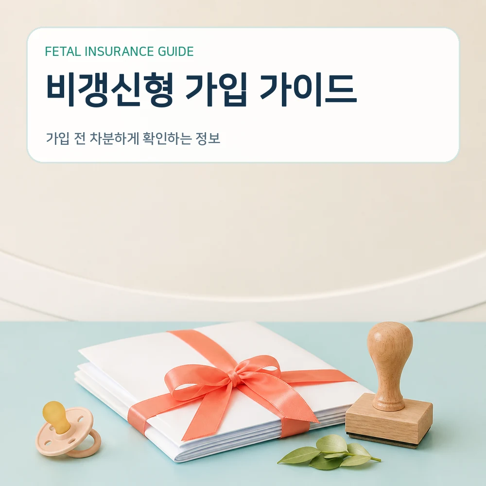태아보험 비갱신형 가입 가이드