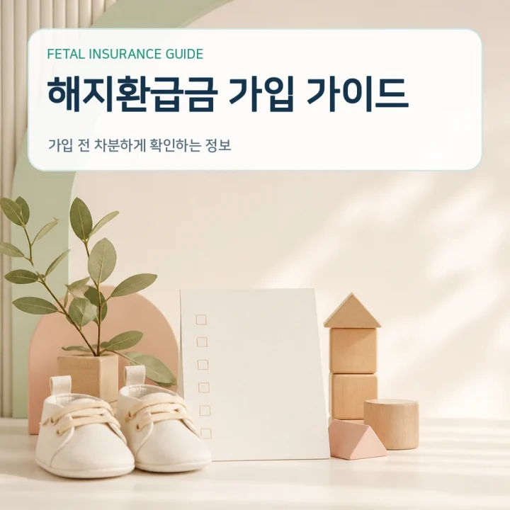 태아보험 해지환급금 가입 가이드