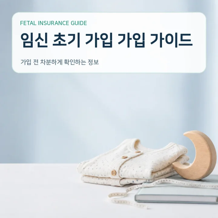 태아보험 임신 초기 가입 가입 가이드