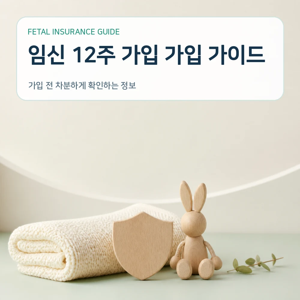 태아보험 임신 12주 가입 가입 가이드