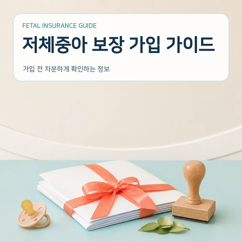 태아보험 저체중아 보장 가입 가이드