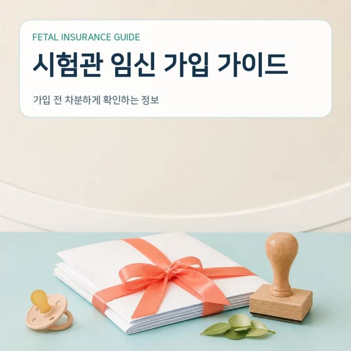 태아보험 시험관 임신 가입 가이드