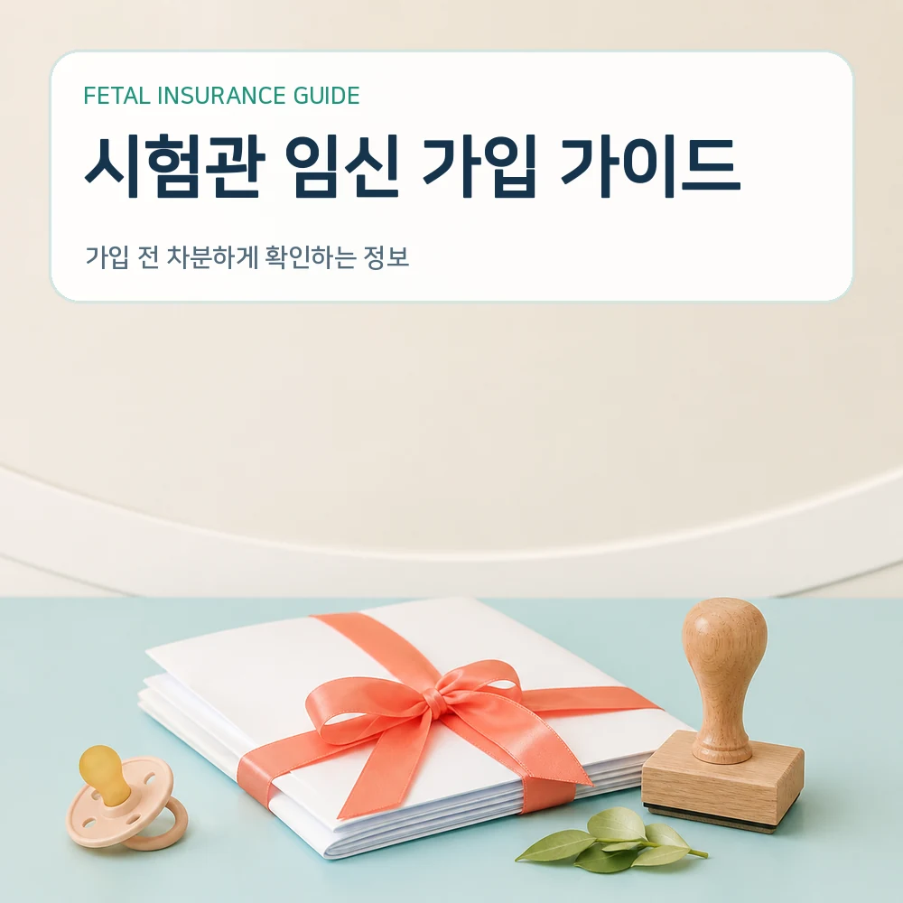 태아보험 시험관 임신 가입 가이드