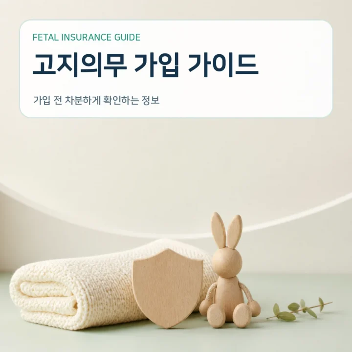 태아보험 고지의무 가입 가이드
